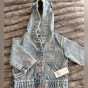 GAP Baby Light Blue Denim Jacket with Hood